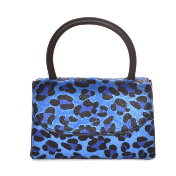 Handbags - Blue Cheetah Print Handbag
